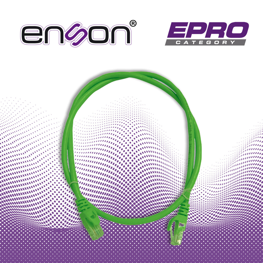 PATCHCORD UTP ENSON P6009E CAT6 90CM VERDE SERIE EPRO 100-II 100 POR CIENTO COBRE PARA MEJOR IDENTIFICACION DE SOLUCIONE