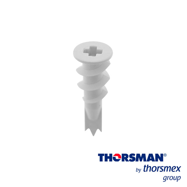 TAQUETE TABLARROCA PERFORATHOR TPD 1301-01100, CAJA 100 PIEZAS, COLOR BLANCO, NO SE REQUIERE TALADRAR EL MURO, RESISTENC