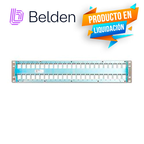 PATCH PANEL MODULAR BLINDADO CAT6A CAT6 CAT5E BELDEN AX104564 48 PUERTOS RJ45 (VACIO) ESTILO KEYCONNECT TITANIUM 2 UNIDA