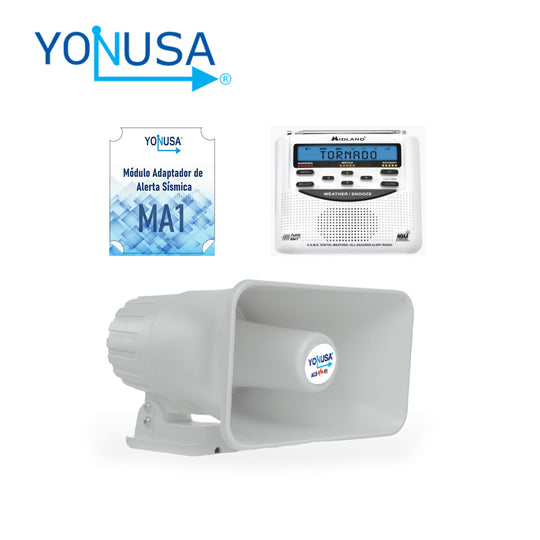 KIT ALERTA SISMICA YONUSA. CONTIENE EL AUDIO OFICIAL DE ALERTA SISMICA MEXICANO PARA EMISION DE ALERTAS TEMPRANAS. RESPA