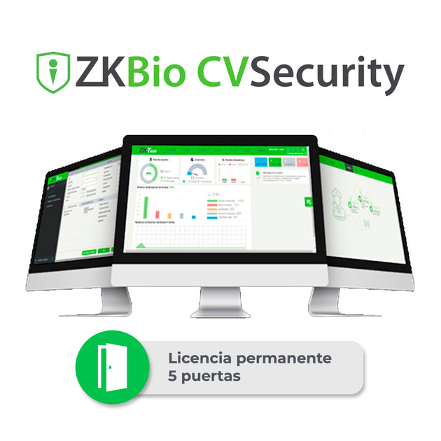 LICENCIA BIO CVSECURITY MODULO DE ACCESO ZKCV-AC-P5 PARA 5 PUERTAS PERMANENTE COMPATIBLE CON INBIOPRO, SPEEDFACE Y PROFA