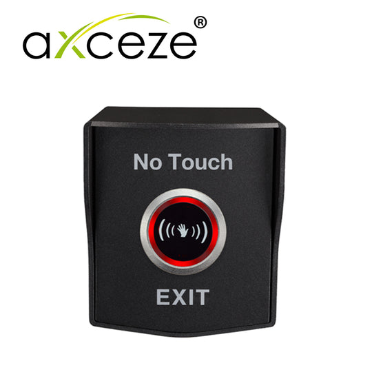 BOTON DE PETICION DE APERTURA PARA EXTERIOR SIN CONTACTO AXCEZE AX-B200 GRADO DE PROTECCION IP68 CARCASA METALICA EN COL