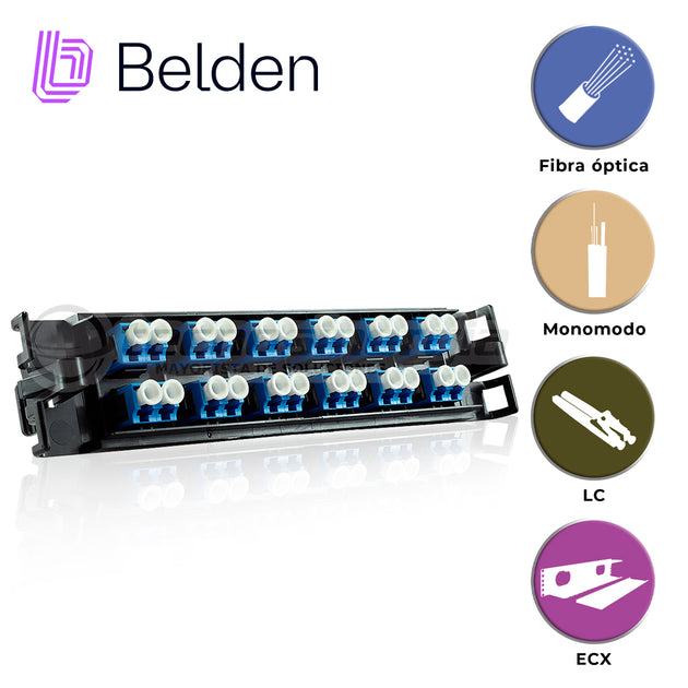 FRAME FX ECX MONOMODO BELDEN FFSX12LD / OS2 / AZUL / LC DUPLEX / 12 PUERTOS
