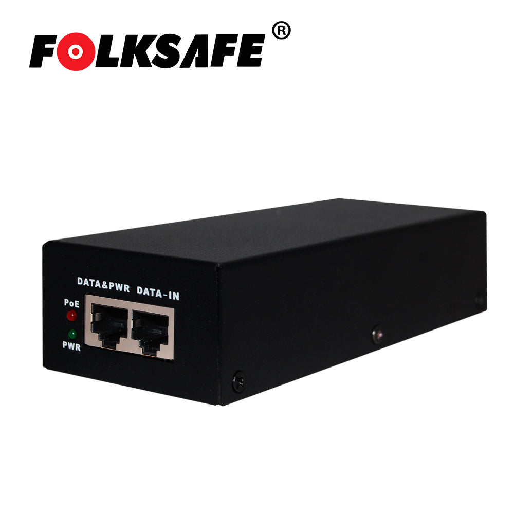 INYECTOR POE FOLKSAFE FS-53D1300 / GIGABIT / 802.3BT / 70 WATTS / ENTRADA DE VOLTAJE 100-240VAC / SALIDA DE VOLTAJE 53VD