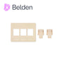 ADAPTADOR MODULAR KEYCONNECT BELDEN AX102291 3 PUERTOS COMPATIBLE CON JACKS C...