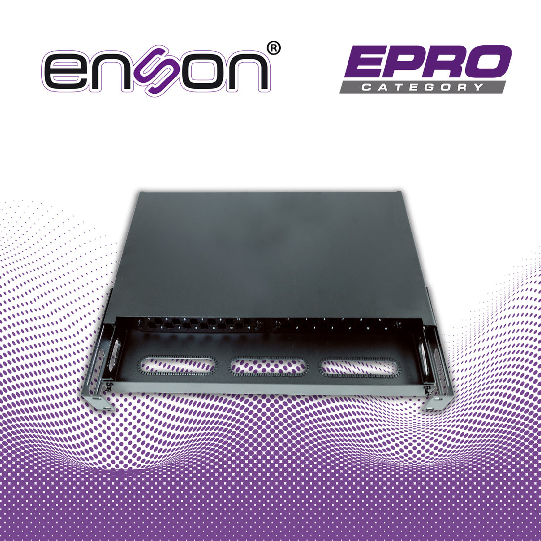 CAJA DE DISTRIBUIDOR DE FIBRA OPTICA ENSON ENS-MDF8003 PARA DOS MODULOS COMPATIBLE CON MINI PANEL ENS-PA6LCMM Y ENS-PA12