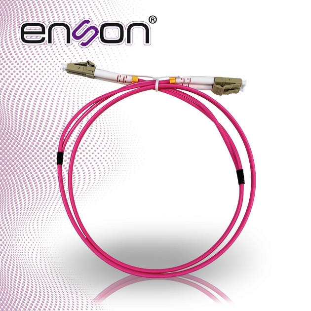 JUMPER DE FIBRA OPTICA ENSON ENS-JUMP060MM4 FORRO DE PVC TIPO DE FIBRA MULTIMODO OM4 50/125 MICRAS CONECTORES LC DUPLEX 