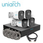 KIT MINI FIXED BULLET UNIARCH IPKIT-104S-4BC / 4CAMARAS-MINI- BULLET-2MP / IP...