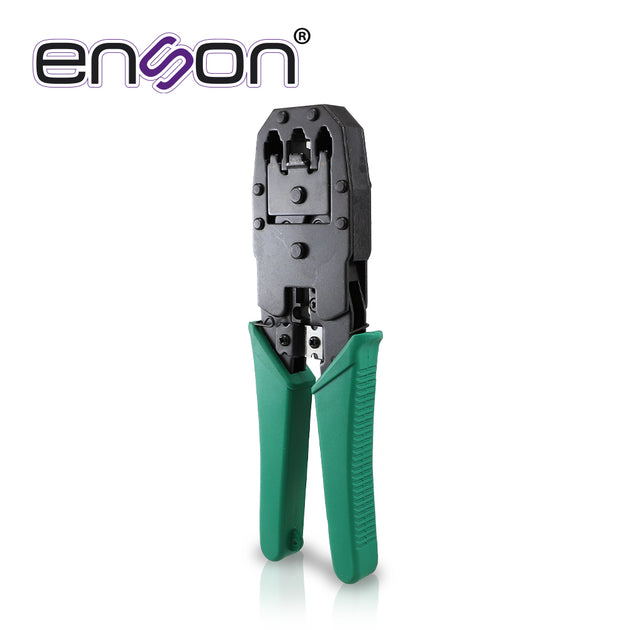 PINZAS PONCHADORAS ENSON ENS-NT01 PARA RJ9 (4 PINES) RJ11 (6 PINES) Y RJ45 (8 PINES) CON CUCHILLA DE CORTE Y PELADO DE C