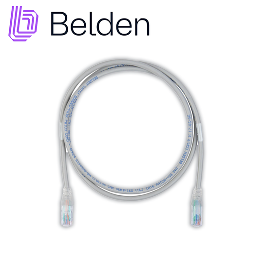 PATCH CORD DIAMETRO REDUCIDO UTP CAT6+ BELDEN C6D1109002 / INTERIOR / BLANCO / 4 PARES / 28 AWG / FORRO PVC / CMR / 2 PI