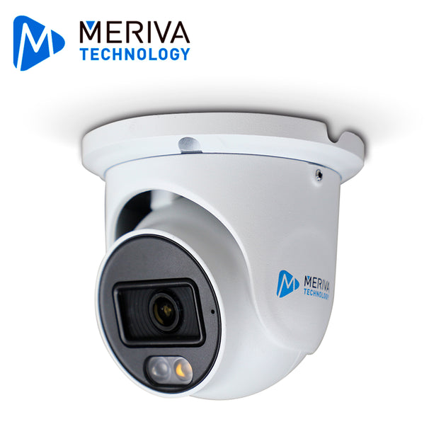 CAMARA IP TURRET MERIVA TECHNOLOGY MTD-800FS4D / 8MP / H.265+ / 2.8MM / ILUMINACION DUAL (20-30M IR / LUZ CALIDA) / IP67