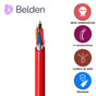 CABLE DE ALARMA CONTRA INCENDIOS BELDEN 5302FL 002U1000 / INTERIOR / ROJO / 4...