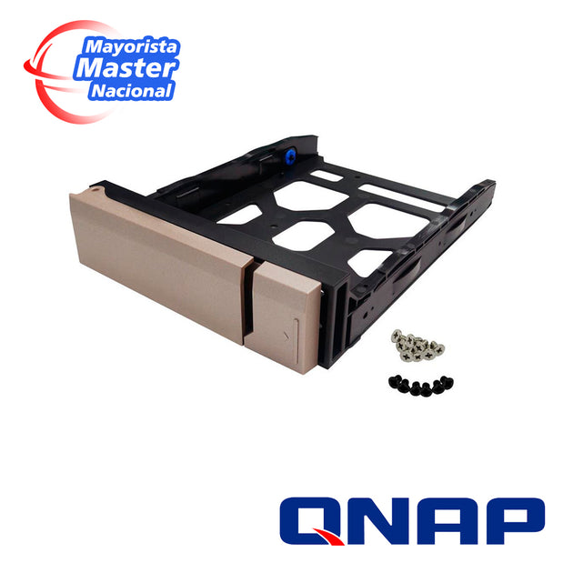 QNAP TRAY-35-NK-GLD01 GOLD HDD TRAY V1 FOR 3.5" AND 2.5" DRIVES WITHOUT KEY LOCK, BLACK, PLASTIC WITH 6 X SCREWS FOR 2.5