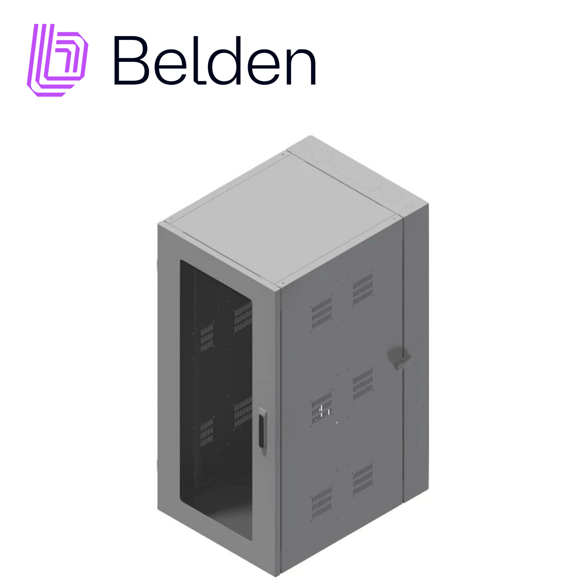 GABINETE DE MONTAJE EN PARED POLICARBONATO BELDEN MODELO XHW-4830-GD / 26UR / 30 PULGADAS DE PROFUNDIDAD / INCLUYE UN PA