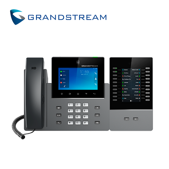 VIDEO TELEFONO IP MULTIMEDIA GRANDSTREAM GXV3450 / ANDROID 11 / 16 CUENTAS SIP / 16 LINEAS / PANTALLA TACTIL 5 PULGADAS 