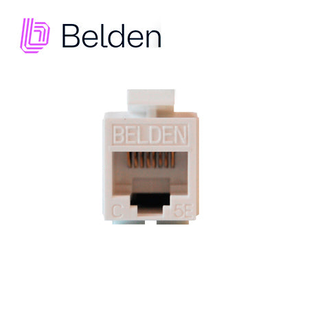 CONECTOR MODULAR JACK RJ45 CAT5E BELDEN AX101309 ESTILO KEYCONNECT BLANCO COMPATIBLE CON FACEPLATE AX102660,AX102655,AX1