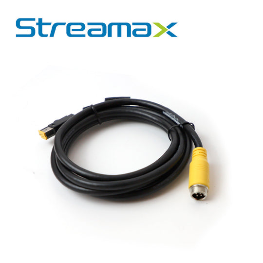 CABLE CONVERTIDOR DIN DE AVIACION STREAMAX M4PIN DJ-TRANSFER / 4 PINES / 0.18 METROS / COMPATIBLE CON CAMARAS AHD Y MDVR