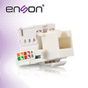 CONECTOR JACK ENSON ENS-JC6WH CAT6 COLOR BLANCO A 90 GRADOS PONCHADO CON PINZ...