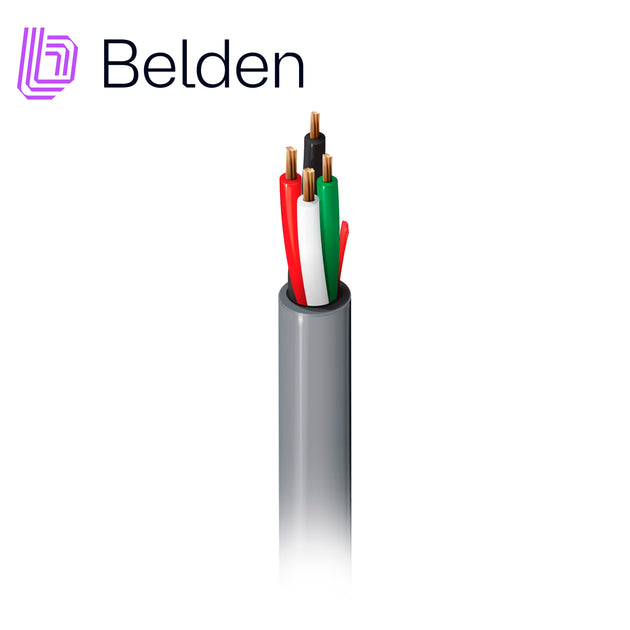 CABLE DE SEGURIDAD Y SONIDO BELDEN 5102UE 0081000 / INTERIOR / GRIS / 4 CONDUCTORES / 14 AWG / MULTIFILAR / FORRO PVC / 