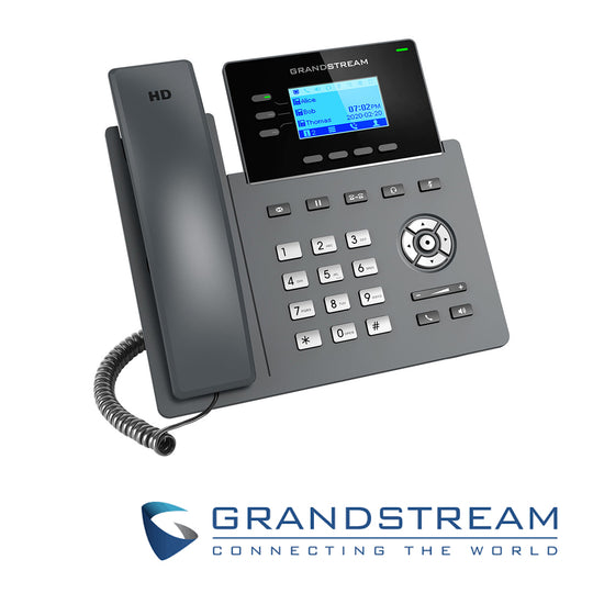 TELEFONO IP GRADO CARRIER GRANDSTREAM GRP2603P / 6 CUENTAS SIP / 3 LINEAS / PANTALLA LCD / CONFERENCIA DE 5 VIAS / 2 PUE