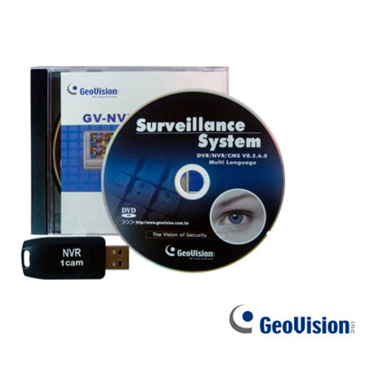 LICENCIA SOFTWARE GEOVISION GV-NVR 2 CANALES ONVIF TERCEROS DONGLE USB
