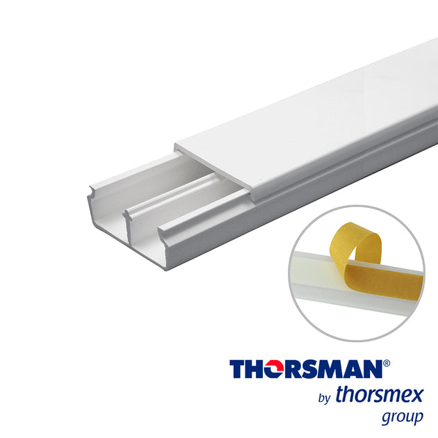 CANALETA THORSMAN TMK1735 5301-01252 PAQ. 2 PZA DE 1.10M, 17MM - 35MM AUTOADHERENTE 2PZ, COLOR BLANCO, RESISTENCIA A LA 