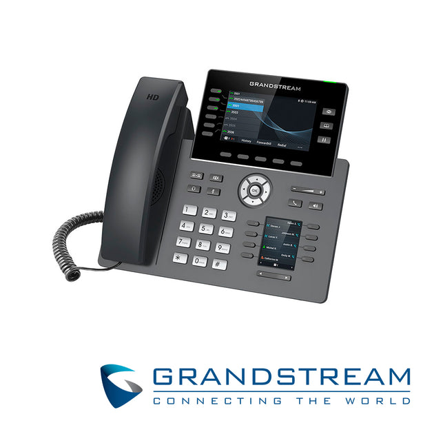 TELEFONO IP GRADO CARRIER WIFI 6 GRANDSTREAM GRP2616 / 16 CUENTAS SIP / 6 LINEAS / 6 TECLAS EXTENSIONES / PANTALLA COLOR