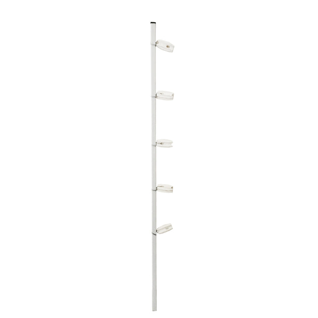 POSTE ECONOMICO PERFIL CON 5 AISLADORES DE ESQUINA BLANCO COLOCADOS CADA 20 CM, PARA CERCAS ELECTRIFICADAS