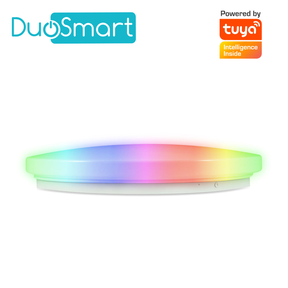 LAMPARA DE TECHO INTELIGENTE MULTICOLOR RGB WIFI 2.4GHZ DUOSMART S20 COMPATIBLE CON ALEXA Y GOOGLE HOME CON TEMPORIZADOR