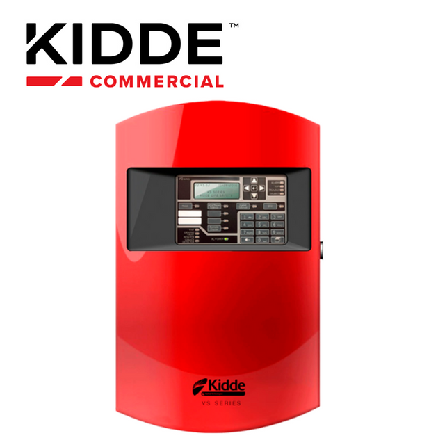 PANEL DE INCENDIO INTELIGENTE KIDDE VS1-R / ROJO / VERSION EN INGLES, CON 1 LAZO DIRECCIONABLE CLASE A O B PARA HASTA 64