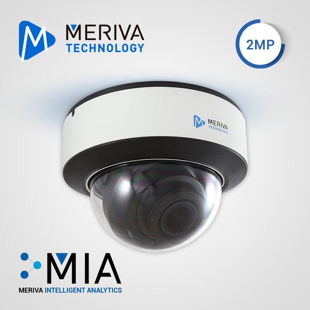 CAMARA IP DOMO MERIVA TECHNOLOGY MVD-EB200ZA / 2 MP / H.265+ / LENTE MOTORIZADO 2.8 - 12MM / 30 - 50M IR / IP67 / IK10 /