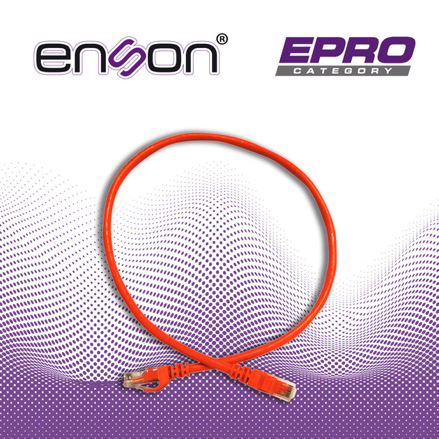 PATCHCORD UTP ENSON P6006O CAT6 60CM NARANJA SERIE EPRO 100-II 100 POR CIENTO COBRE PARA MEJOR IDENTIFICACION DE SOLUCIO