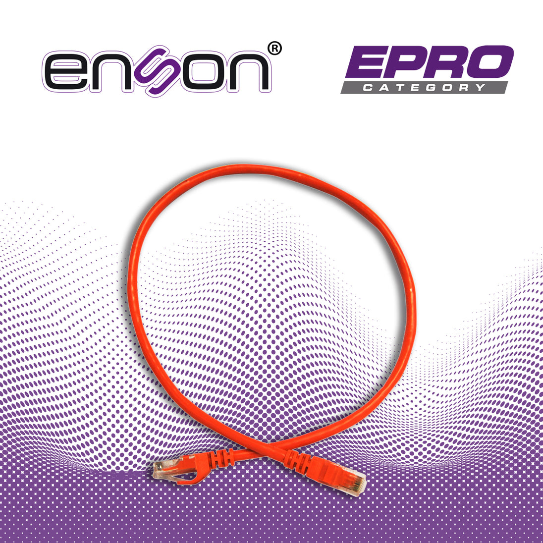 PATCHCORD UTP ENSON P6006O CAT6 60CM NARANJA SERIE EPRO 100-II 100 POR CIENTO COBRE PARA MEJOR IDENTIFICACION DE SOLUCIO