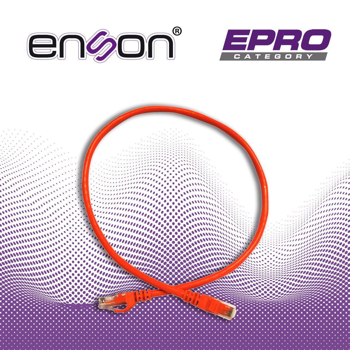 PATCHCORD UTP ENSON P6006O CAT6 60CM NARANJA SERIE EPRO 100-II 100 POR CIENTO COBRE PARA MEJOR IDENTIFICACION DE SOLUCIO