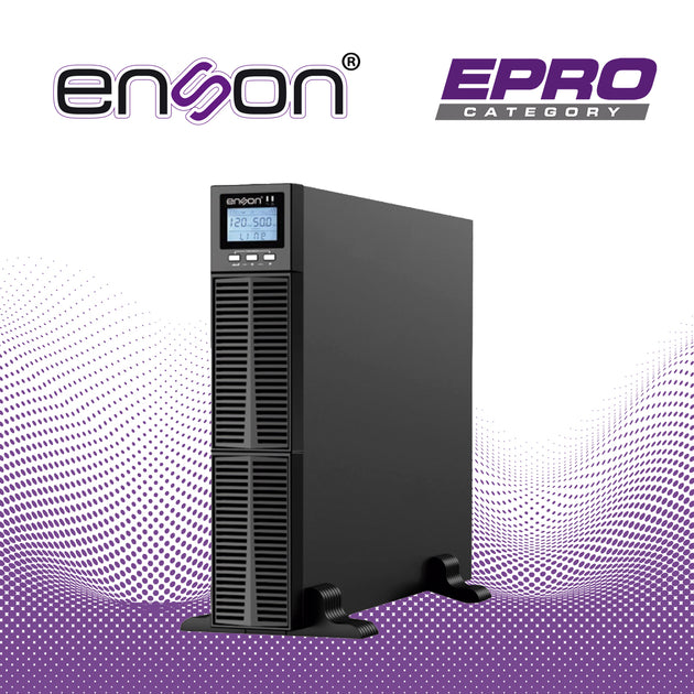 UPS ENSON ENS-OL1000RT / 1000VA-1000W / TOPOLOGIA ON-LINE DOBLE CONVERSION / FACTOR DE POTENCIA 1.0 / PANTALLA LCD / VOL