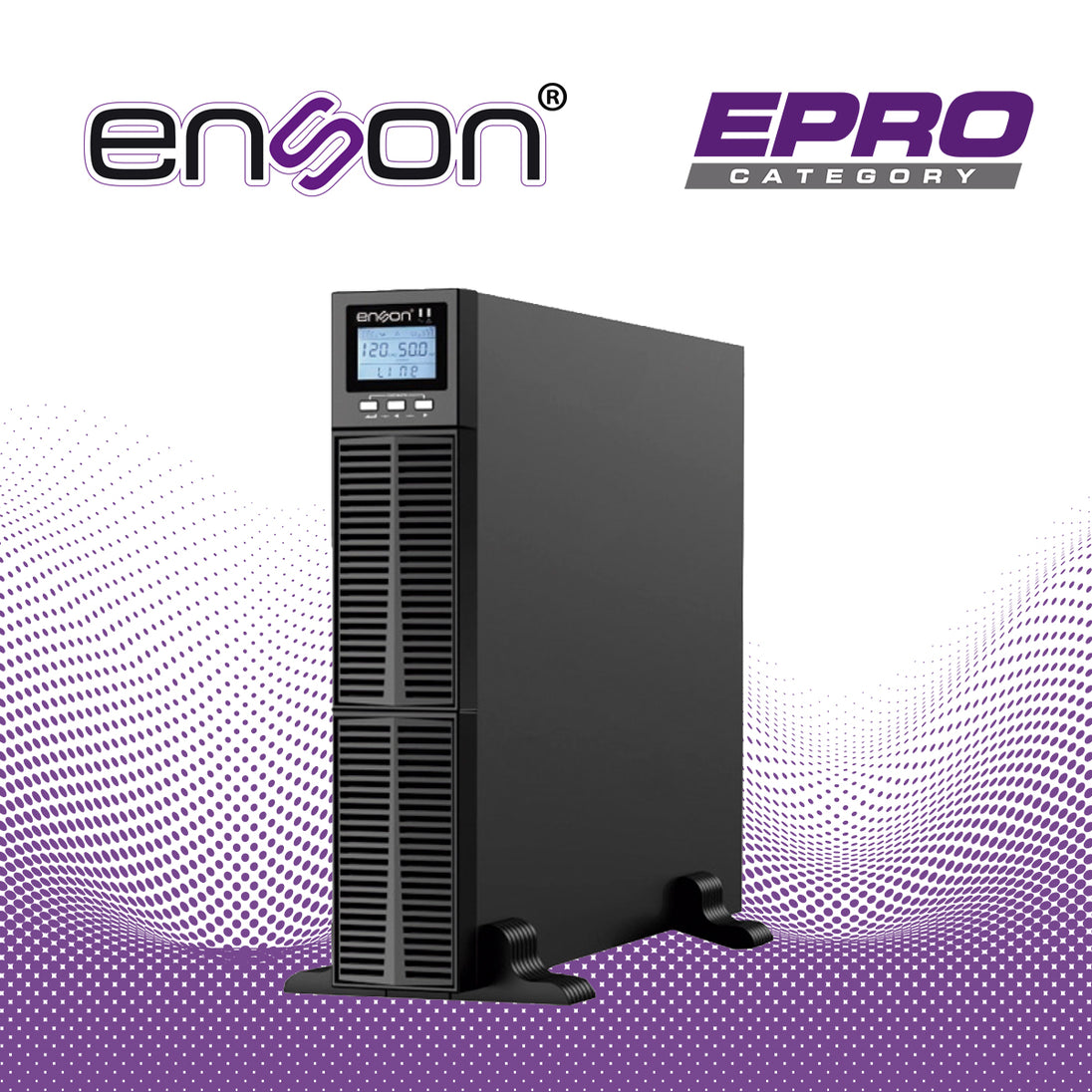 UPS ENSON ENS-OL1000RT / 1000VA-1000W / TOPOLOGIA ON-LINE DOBLE CONVERSION / FACTOR DE POTENCIA 1.0 / PANTALLA LCD / VOL