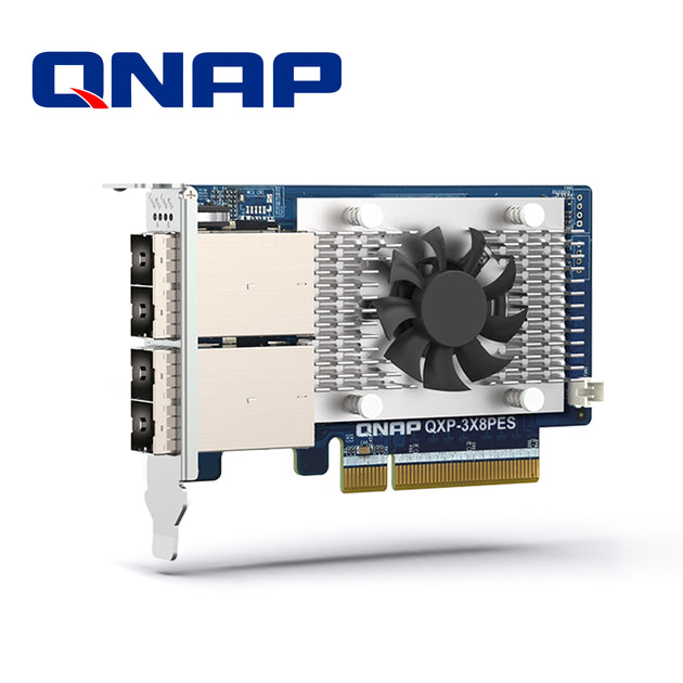 TARJETA DE EXPANSION QNAP QXP-3X8PES / 2 PUERTOS SFF-8644 (1X2) / INTERFAZ PCIE GEN3 X8 / DISEÑADA PARA SERIES PCIE JBOD