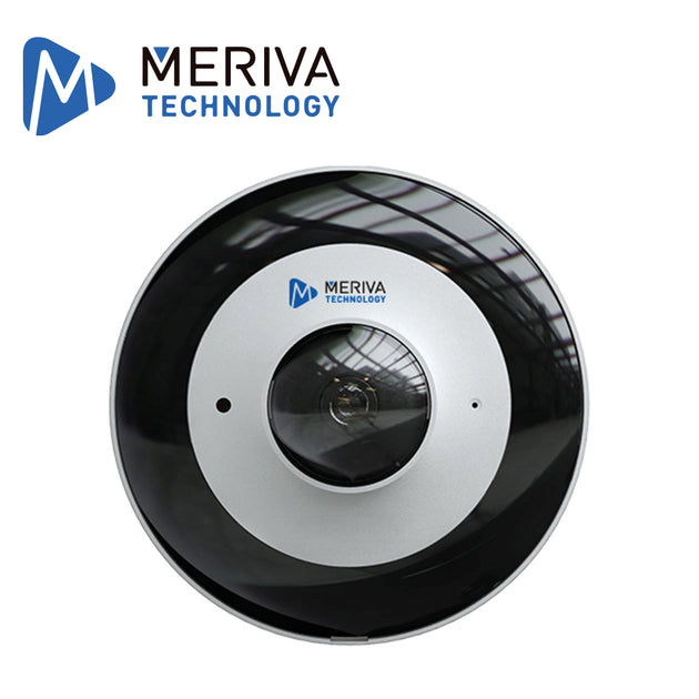 CAMARA IP FISHEYE MERIVA TECHNOLOGY MT-FE60N / 6MP / H.265+ / 1.65MM / 10 - 20M IR / IP67 / METALICA / 12 VCD / POE / SO