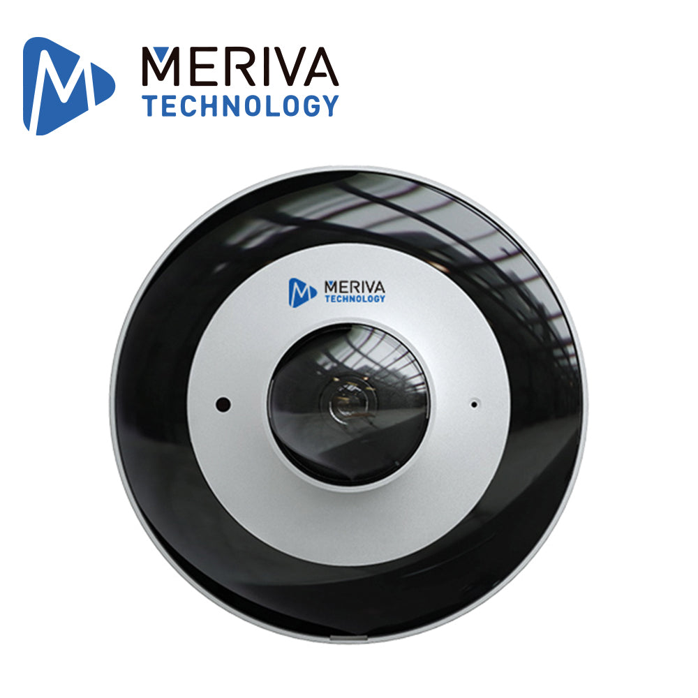 CAMARA IP FISHEYE MERIVA TECHNOLOGY MT-FE60N / 6MP / H.265+ / 1.65MM / 10 - 20M IR / IP67 / METALICA / 12 VCD / POE / SO