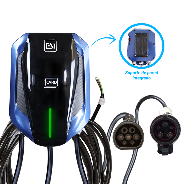 CARGADOR DE PARED EV-OMB281 ALTER CONECTOR DUAL TIPO 1 Y TIPO 2 CON ENTRADA/SALIDA 120-240VCA POTENCIA MAX 7.6 KW IP54, 