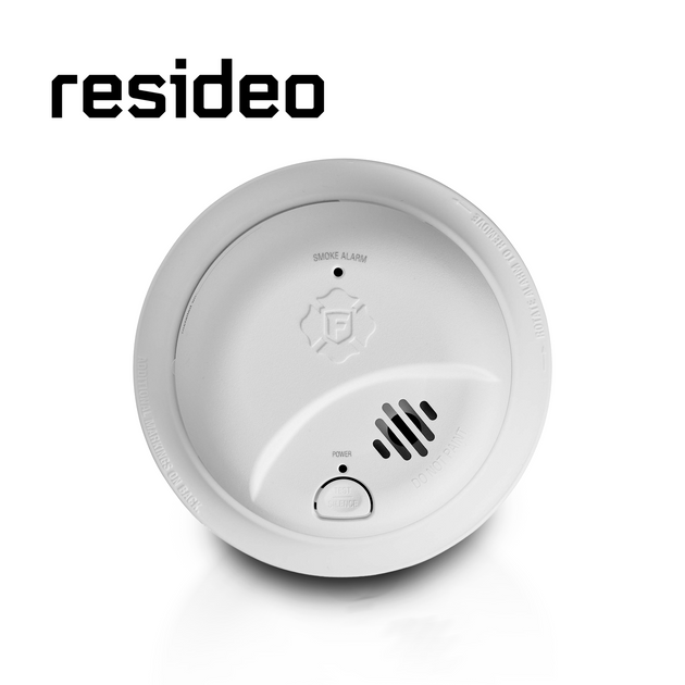 DETECTOR DE HUMO AUTONOMO RESIDEO RBK 1046858 / BLANCO / DETECCION POR IONIZACION / SIRENA INTEGRADA DE 85 DB / BATERIA 