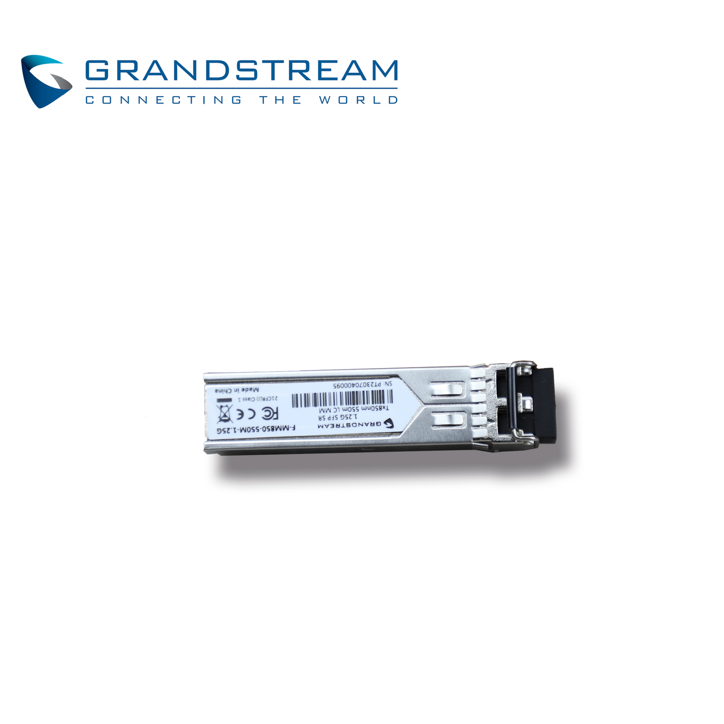 TRANSCEPTOR DE FIBRA OPTICA MULTIMODO GRANDSTREAM F-MM850-550M-1.25G / VELOCIDAD DE TRANSMISION 1.25GBPS / CONECTOR LC D
