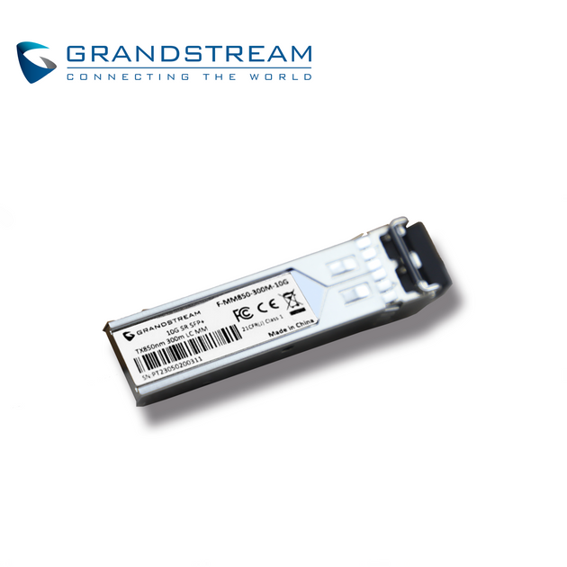 TRANSCEPTOR DE FIBRA OPTICA MULTIMODO GRANDSTREAM F-MM850-300M-10G / VELOCIDAD DE TRANSMISION 10GBPS / CONECTOR LC DUPLE