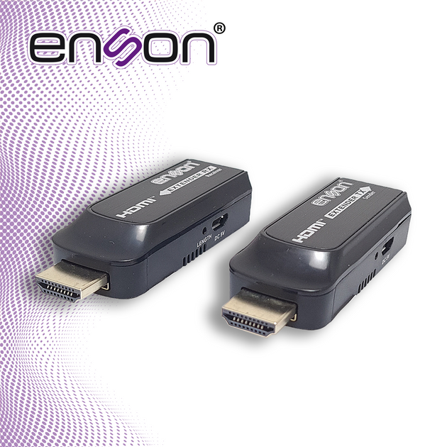 EXTENSOR HDMI ENSON ENS-HDMIE50 HASTA 50MTS DE TRANSMISION FULL HD 1080P@60HZ POR CABLE UTP CAT6/CAT6A/CAT7 DISEÑO MINIM