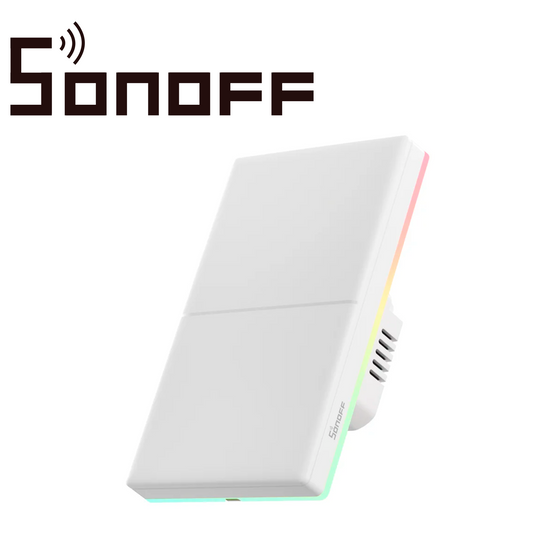 APAGADOR DE PARED TOUCH TX ULTIMATE SONOFF T5-2C-120 / 2CH ON/OFF INALAMBRICO / WIFI 2.4GHZ / COLOR BLANCO / LUZ AMBIENT