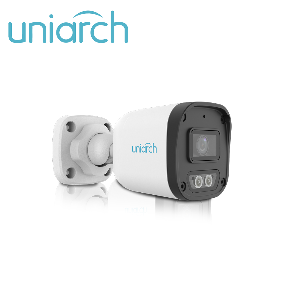 CAMARA IP BULLET UNIARCH IPC-B132-AF28-DL-ECO / 2MP / LENTE 2.8MM / DNR / IR30M / DUAL-LIGHT / MICROFONO-INTEGRADO / HUM