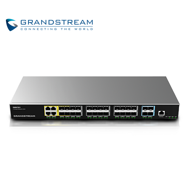 SWITCH ADMINISTRABLE CAPA 3 GRANDSTREAM GWN7831 / 4 PUERTOS 10/100/1,000MBPS / 24 PUERTOS GIGABIT SFP / 4 PUERTOS SFP+ 1