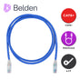 PATCH CORD UTP CAT6+ BELDEN C601106004 / INTERIOR / AZUL / 4 PARES / 24 AWG /...