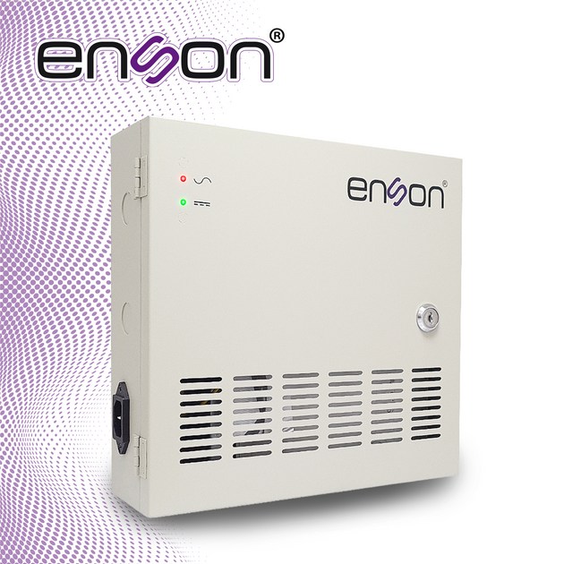 FUENTE DE PODER TIPO CAJA ENSON PSB-20A-1218 12VDC 20A 18 CANALES DE 1.1A CADA UNO IDEAL PARA CCTV Y CONTROL DE ACCESO