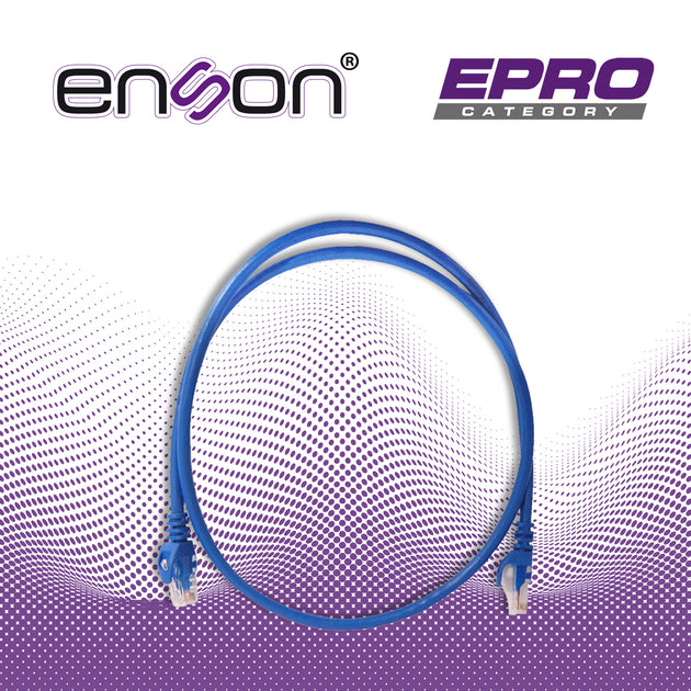PATCHCORD UTP ENSON P6009L CAT6 90CM AZUL SERIE EPRO 100-II 100 POR CIENTO COBRE PARA MEJOR IDENTIFICACION DE SOLUCIONES